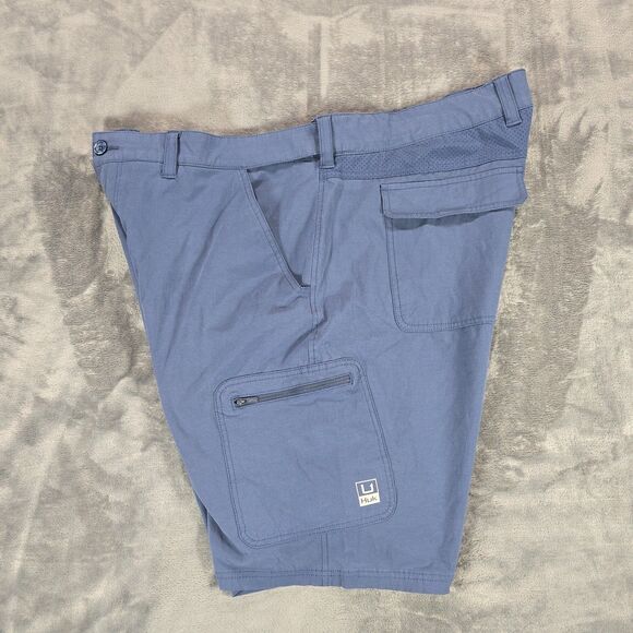 HUK Next Level Cargo Shorts Mens 3XL Blue Fishing Performance 10.5" Outdoor - Picture 3 of 11